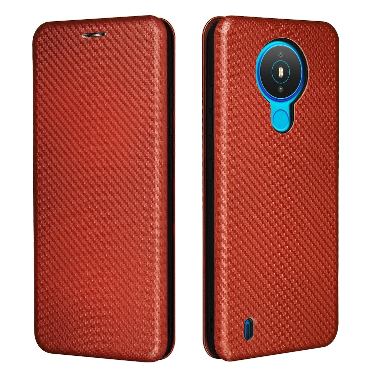 For Nokia 1.4 Carbon Fiber Texture Horizontal Flip TPU + PC + PU Leather Case with Card Slot