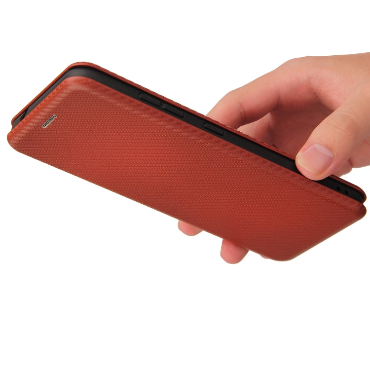 For Nokia 1.4 Carbon Fiber Texture Horizontal Flip TPU + PC + PU Leather Case with Card Slot