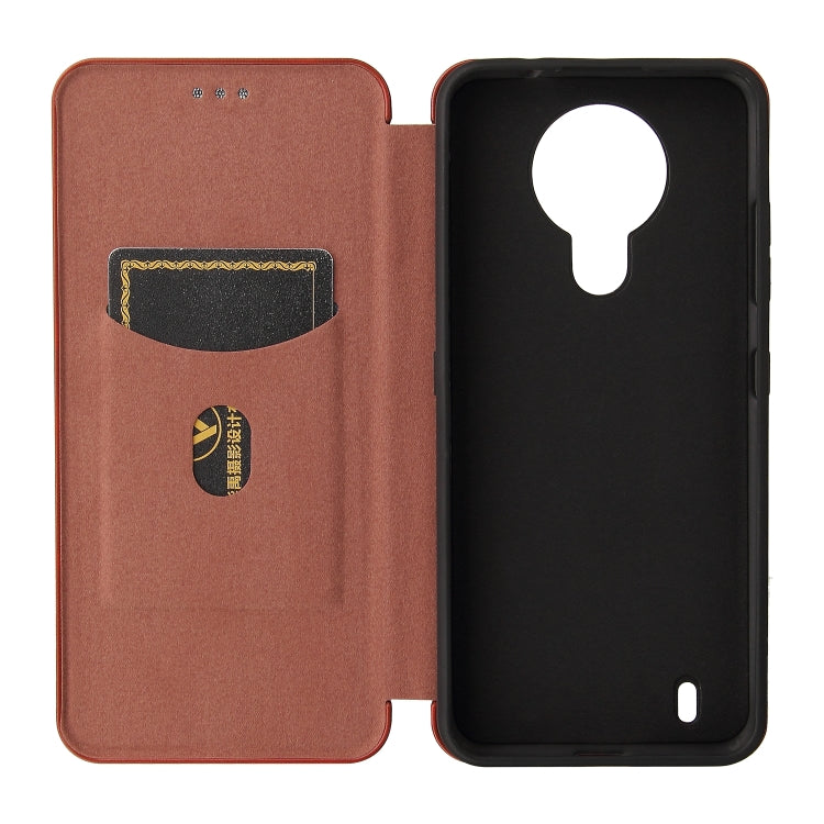 For Nokia 1.4 Carbon Fiber Texture Horizontal Flip TPU + PC + PU Leather Case with Card Slot
