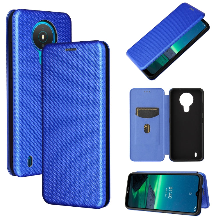 For Nokia 1.4 Carbon Fiber Texture Horizontal Flip TPU + PC + PU Leather Case with Card Slot