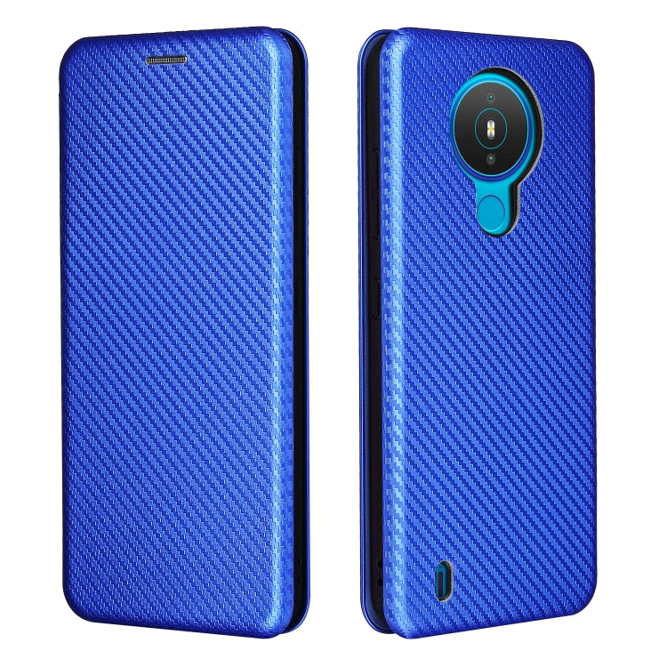 For Nokia 1.4 Carbon Fiber Texture Horizontal Flip TPU + PC + PU Leather Case with Card Slot