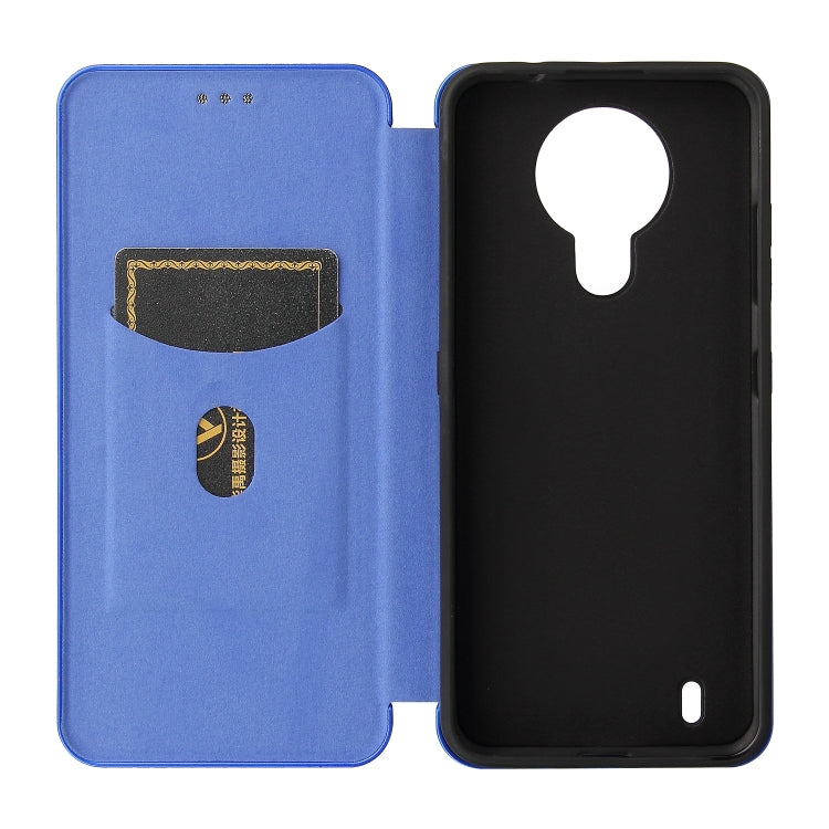 For Nokia 1.4 Carbon Fiber Texture Horizontal Flip TPU + PC + PU Leather Case with Card Slot