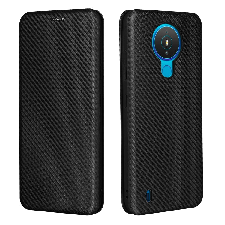 For Nokia 1.4 Carbon Fiber Texture Horizontal Flip TPU + PC + PU Leather Case with Card Slot