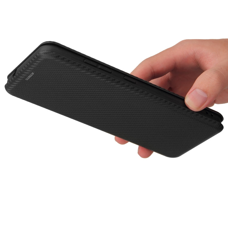 For Nokia 1.4 Carbon Fiber Texture Horizontal Flip TPU + PC + PU Leather Case with Card Slot