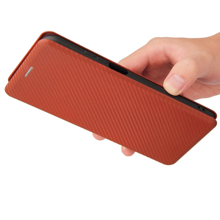For Nokia X10 Carbon Fiber Texture Horizontal Flip TPU + PC + PU Leather Case with Card Slot