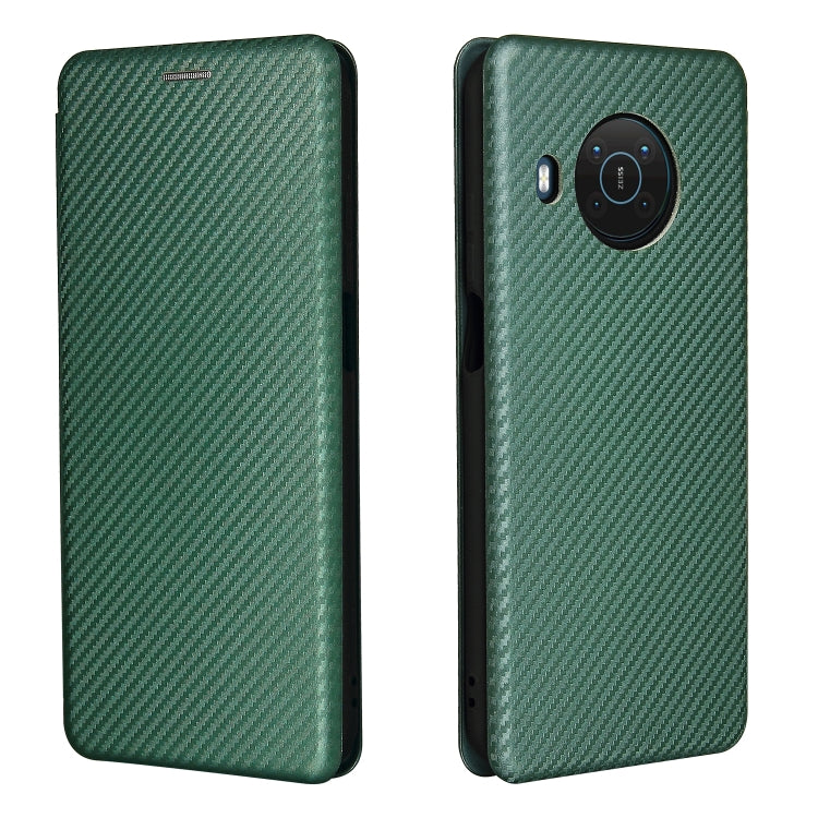 For Nokia X20 Carbon Fiber Texture Horizontal Flip TPU + PC + PU Leather Case with Card Slot