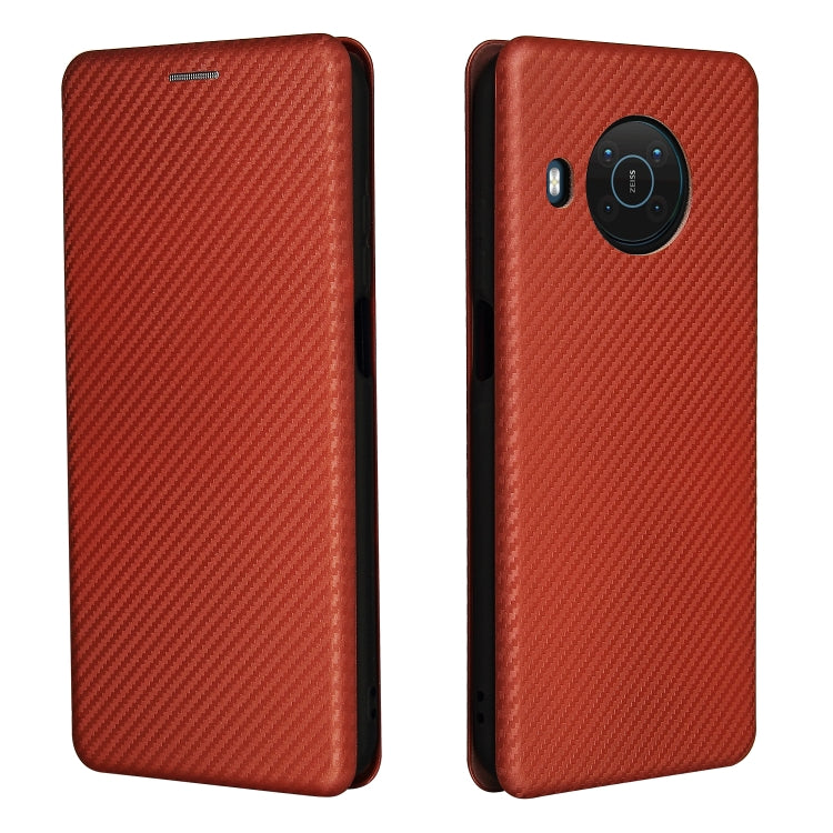 For Nokia X20 Carbon Fiber Texture Horizontal Flip TPU + PC + PU Leather Case with Card Slot