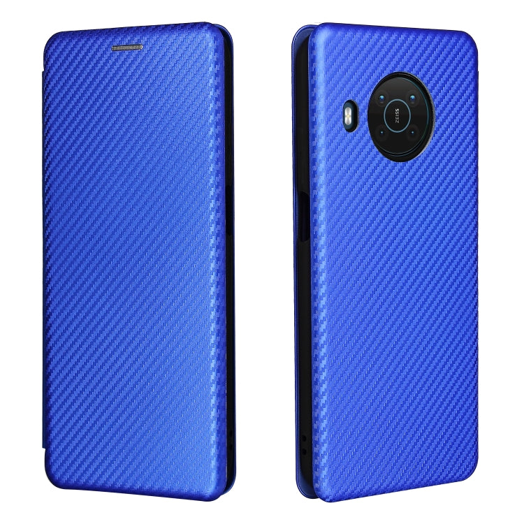 For Nokia X20 Carbon Fiber Texture Horizontal Flip TPU + PC + PU Leather Case with Card Slot
