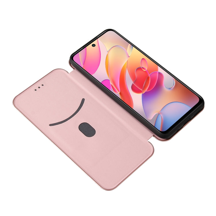 For Xiaomi Redmi Note 10 5G Carbon Fiber Texture Horizontal Flip TPU + PC + PU Leather Case with Card Slot