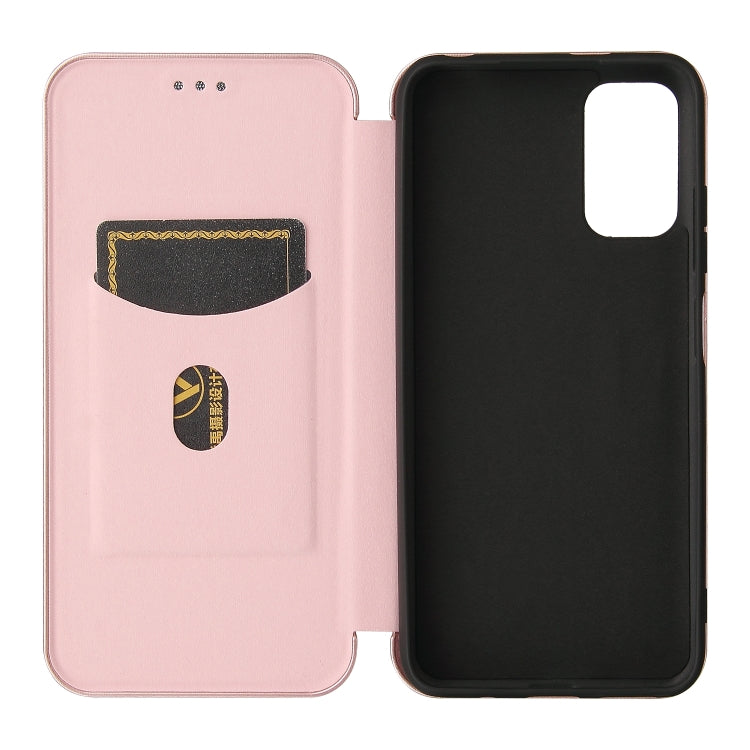 For Xiaomi Poco M3 Pro 5G/4G Carbon Fiber Texture Horizontal Flip TPU + PC + PU Leather Case with Card Slot