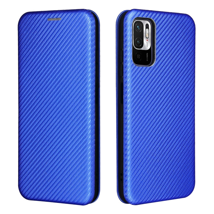 For Xiaomi Poco M3 Pro 5G/4G Carbon Fiber Texture Horizontal Flip TPU + PC + PU Leather Case with Card Slot