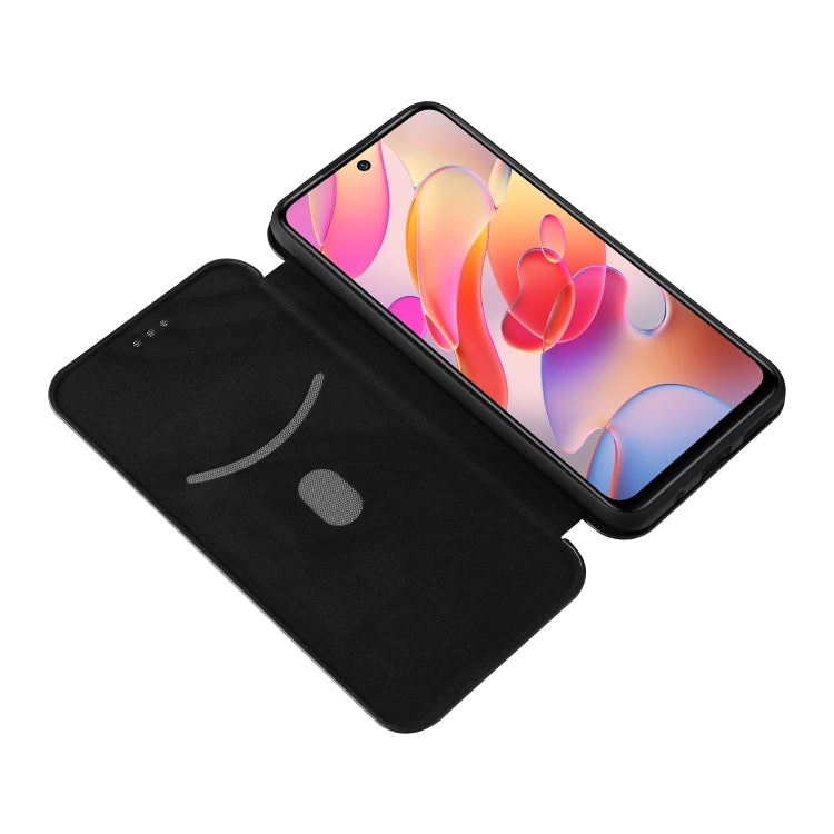 For Xiaomi Poco M3 Pro 5G/4G Carbon Fiber Texture Horizontal Flip TPU + PC + PU Leather Case with Card Slot