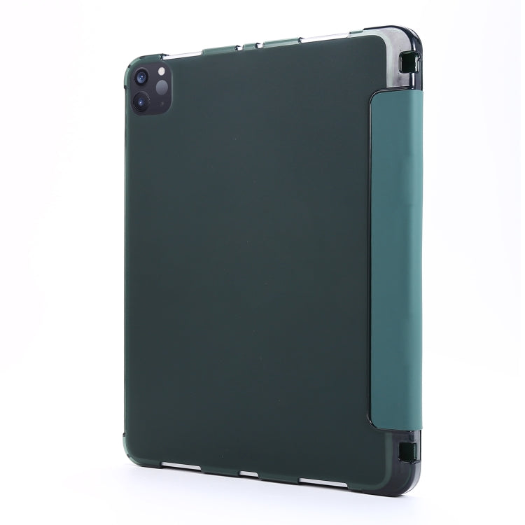 For iPad Pro 11 2022 / 2021 Multi-folding Horizontal Flip PU Leather + Shockproof Airbag TPU Tablet Case with Holder & Pen Slot & Wake-up / Sleep Function