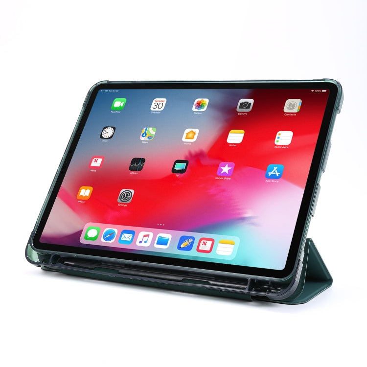 For iPad Pro 11 2022 / 2021 Multi-folding Horizontal Flip PU Leather + Shockproof Airbag TPU Tablet Case with Holder & Pen Slot & Wake-up / Sleep Function