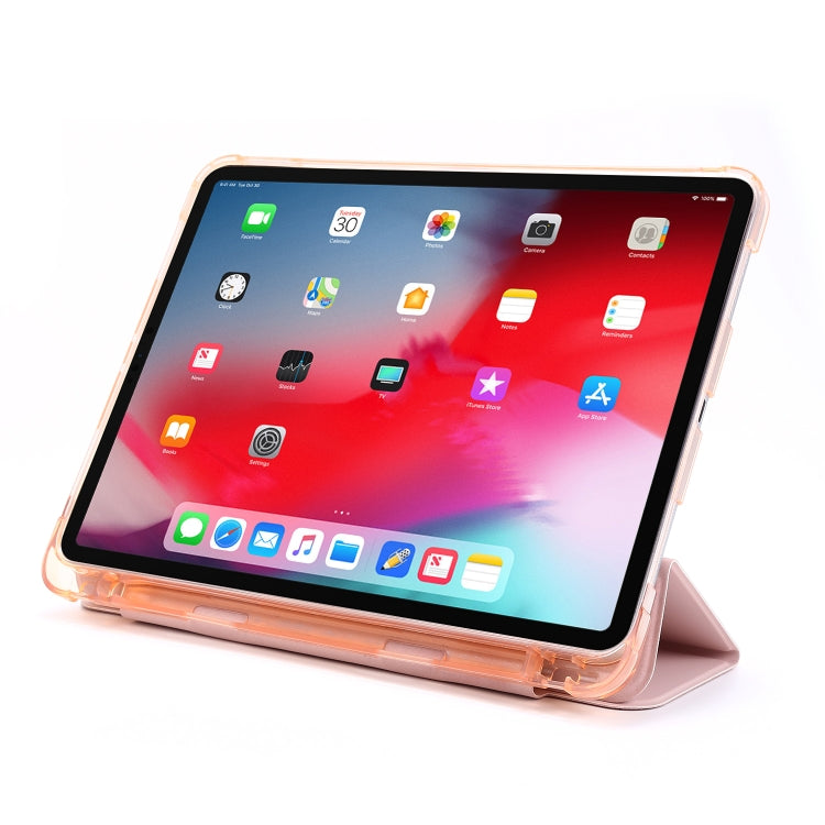For iPad Pro 11 2022 / 2021 Multi-folding Horizontal Flip PU Leather + Shockproof Airbag TPU Tablet Case with Holder & Pen Slot & Wake-up / Sleep Function