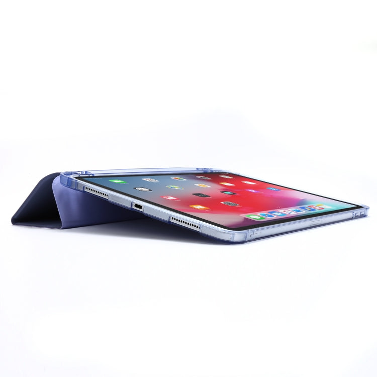 For iPad Pro 11 2022 / 2021 Multi-folding Horizontal Flip PU Leather + Shockproof Airbag TPU Tablet Case with Holder & Pen Slot & Wake-up / Sleep Function