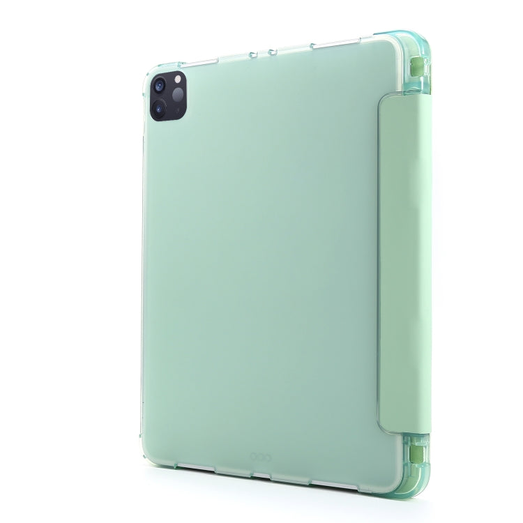 For iPad Pro 11 2022 / 2021 Multi-folding Horizontal Flip PU Leather + Shockproof Airbag TPU Tablet Case with Holder & Pen Slot & Wake-up / Sleep Function