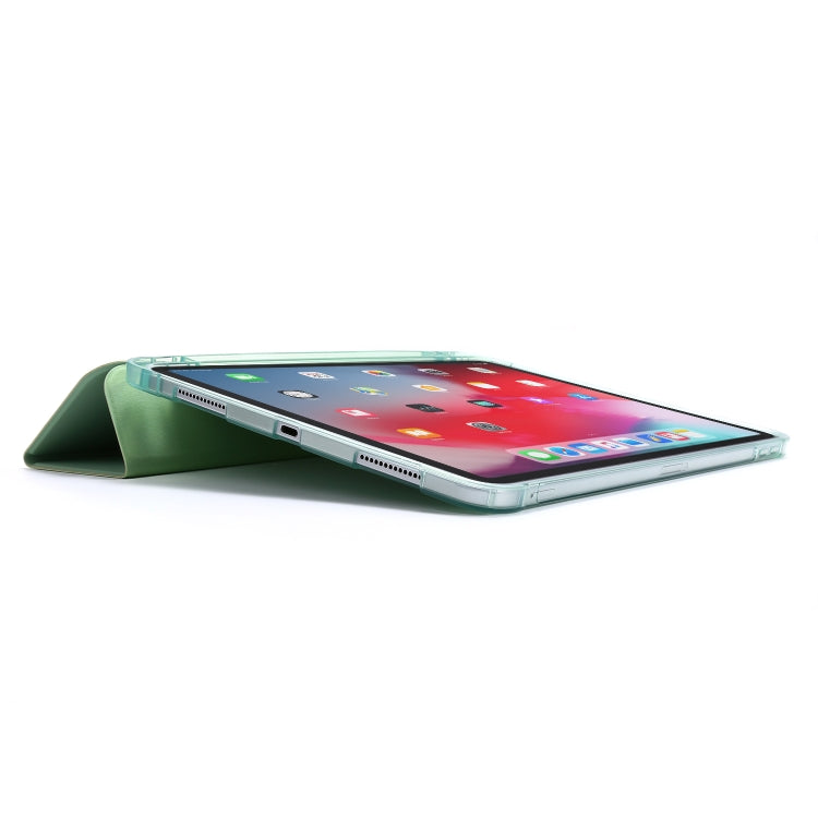 For iPad Pro 11 2022 / 2021 Multi-folding Horizontal Flip PU Leather + Shockproof Airbag TPU Tablet Case with Holder & Pen Slot & Wake-up / Sleep Function