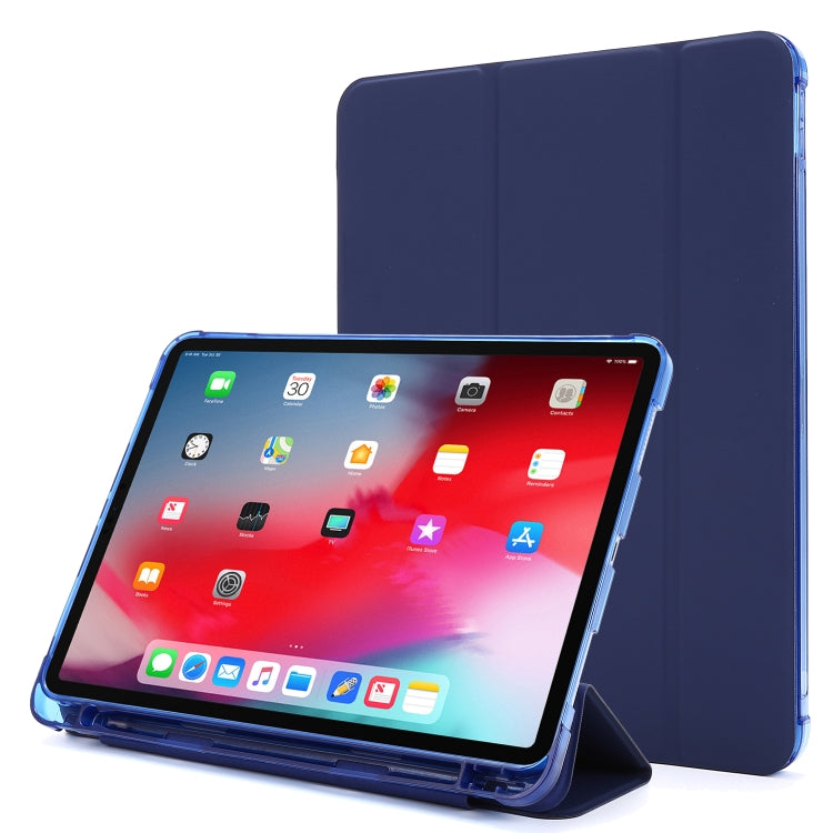 For iPad Pro 11 2022 / 2021 Multi-folding Horizontal Flip PU Leather + Shockproof Airbag TPU Tablet Case with Holder & Pen Slot & Wake-up / Sleep Function