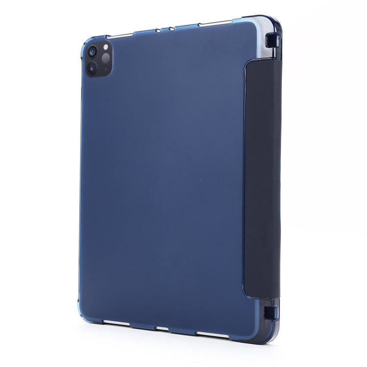 For iPad Pro 11 2022 / 2021 Multi-folding Horizontal Flip PU Leather + Shockproof Airbag TPU Tablet Case with Holder & Pen Slot & Wake-up / Sleep Function