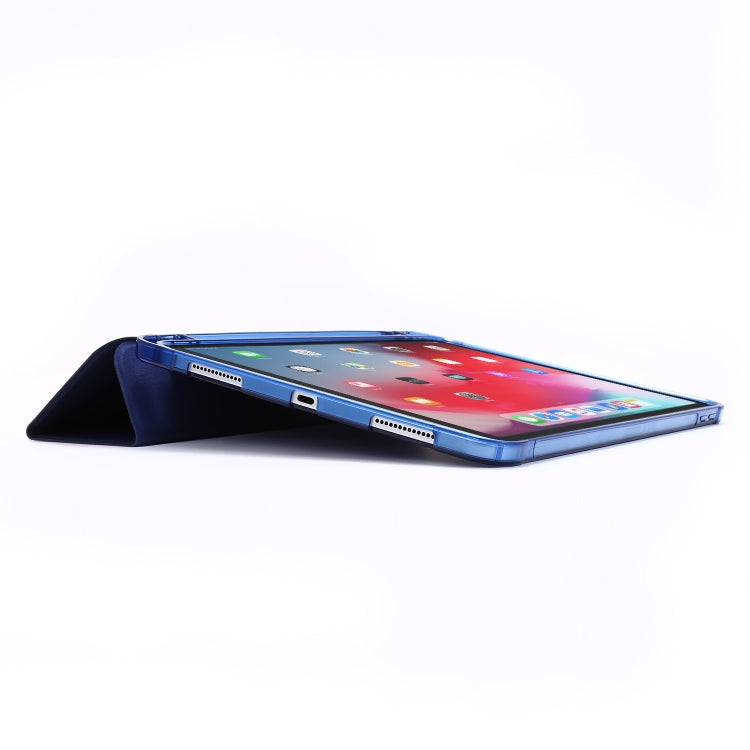 For iPad Pro 11 2022 / 2021 Multi-folding Horizontal Flip PU Leather + Shockproof Airbag TPU Tablet Case with Holder & Pen Slot & Wake-up / Sleep Function