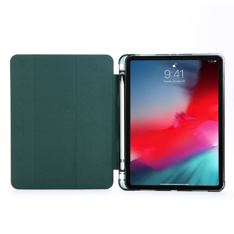 For iPad Pro 11 2022 / 2021 Multi-folding Horizontal Flip PU Leather + Shockproof Airbag TPU Tablet Case with Holder & Pen Slot & Wake-up / Sleep Function
