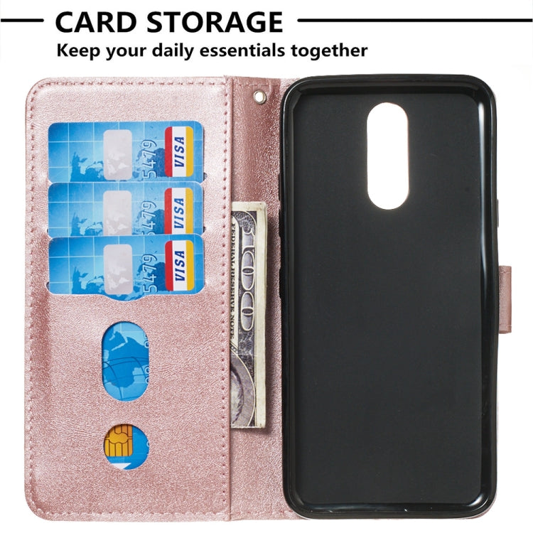 For LG K40 / K12 Plus Zipper Horizontal Flip Leather Case with Wallet & Holder & Card Slots