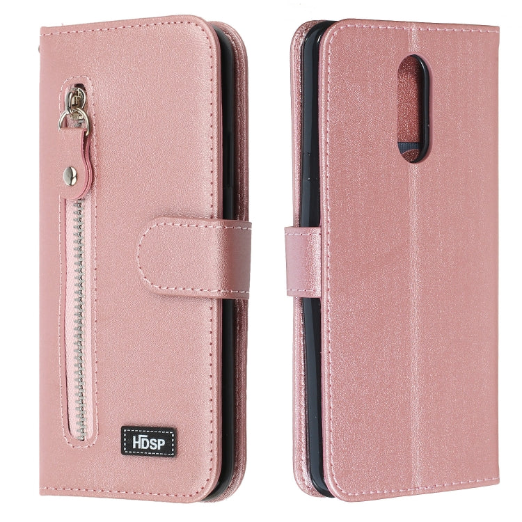 For LG Q Stylo 4 / Q8 (2018) Zipper Horizontal Flip Leather Case with Wallet & Holder & Card Slots