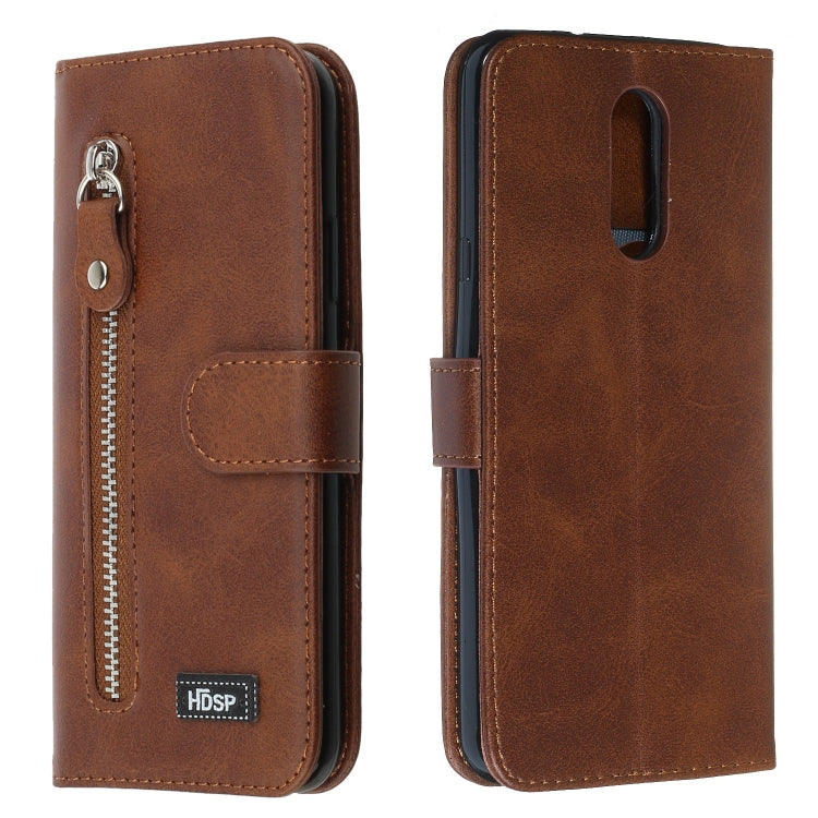 For LG Q Stylo 4 / Q8 (2018) Zipper Horizontal Flip Leather Case with Wallet & Holder & Card Slots