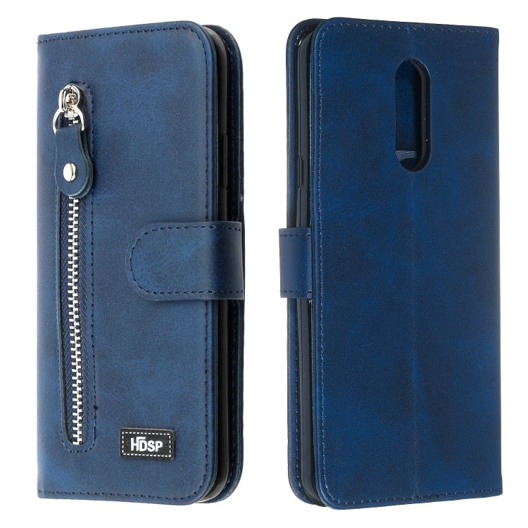 For LG Q Stylo 5 Zipper Horizontal Flip Leather Case with Wallet & Holder & Card Slots