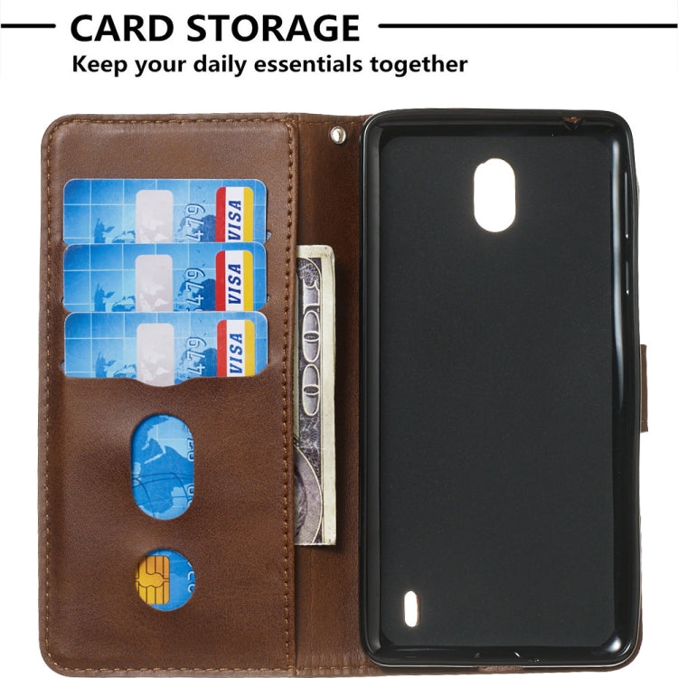 For Nokia 1 Plus Zipper Horizontal Flip Leather Case with Wallet & Holder & Card Slots
