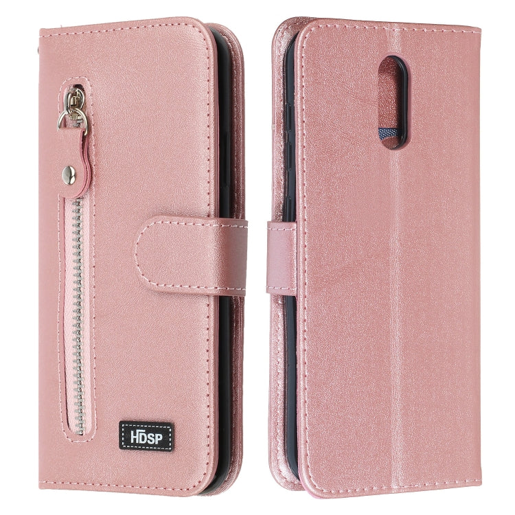 For Nokia 3.2 Zipper Horizontal Flip Leather Case with Wallet & Holder & Card Slots