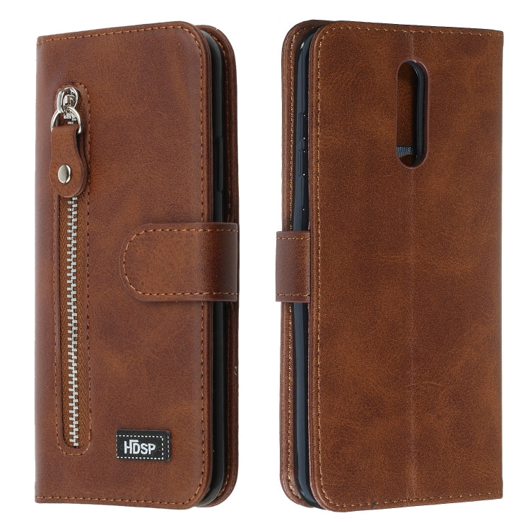 For Nokia 3.2 Zipper Horizontal Flip Leather Case with Wallet & Holder & Card Slots