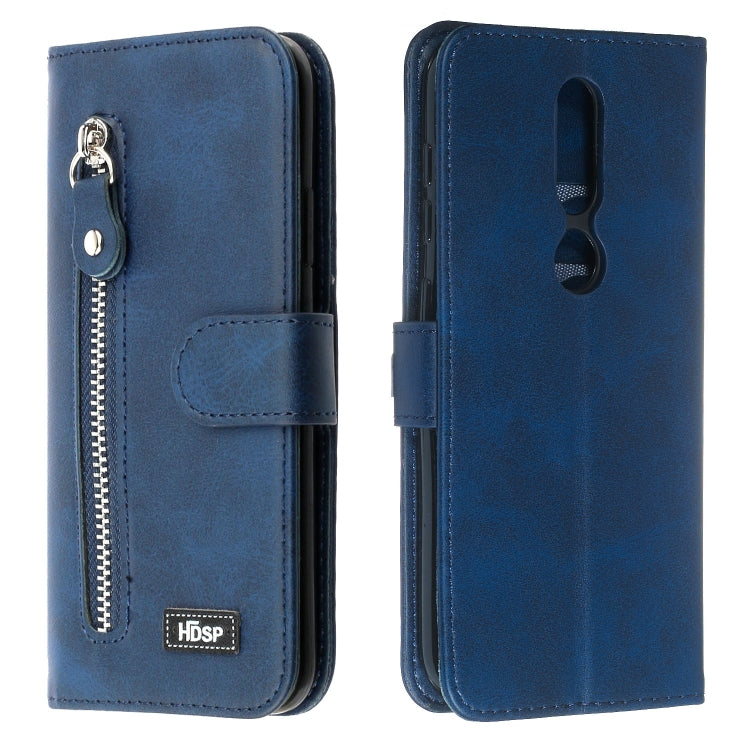 For Nokia 4.2 Zipper Horizontal Flip Leather Case with Wallet & Holder & Card Slots