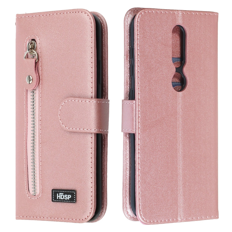 For Nokia 4.2 Zipper Horizontal Flip Leather Case with Wallet & Holder & Card Slots