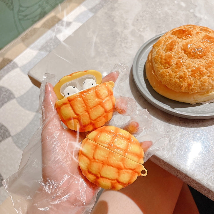 Pineapple Bun Shape Silicone Protective Case For AirPods 1 / 2