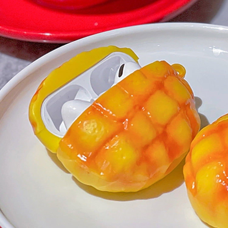 Pineapple Bun Shape Silicone Protective Case For AirPods Pro