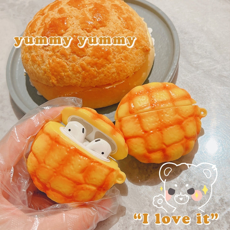 Pineapple Bun Shape Silicone Protective Case For AirPods Pro