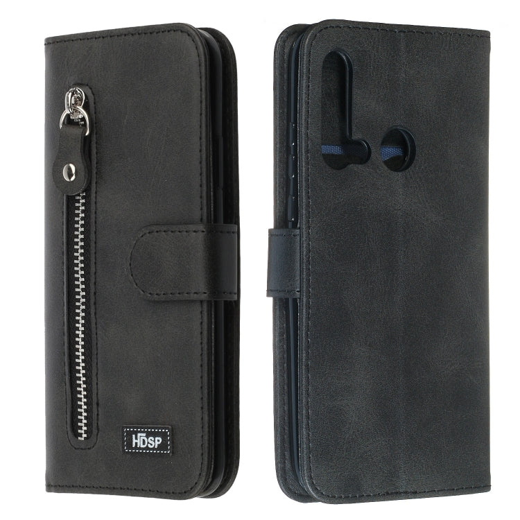 For Huawei P20 Lite (2019) Zipper Horizontal Flip Leather Case with Wallet & Holder & Card Slots