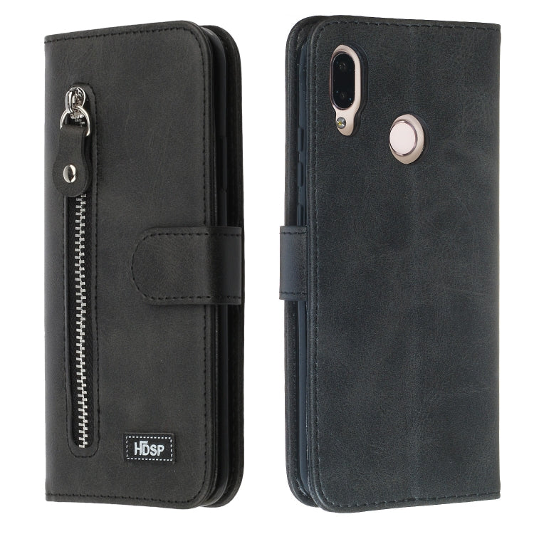 For Huawei P20 Lite / nova 3e Zipper Horizontal Flip Leather Case with Wallet & Holder & Card Slots