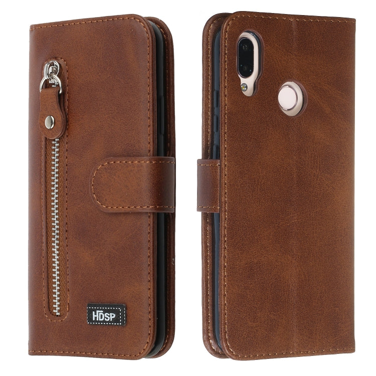For Huawei P20 Lite / nova 3e Zipper Horizontal Flip Leather Case with Wallet & Holder & Card Slots