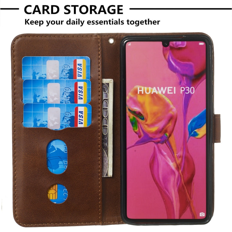 For Huawei P30 Zipper Horizontal Flip Leather Case with Wallet & Holder & Card Slots