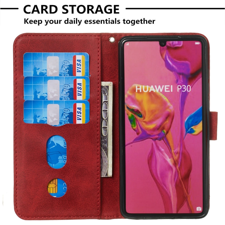 For Huawei P30 Zipper Horizontal Flip Leather Case with Wallet & Holder & Card Slots