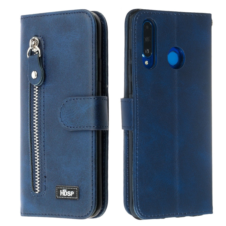 For Huawei P30 Lite / nova 4e Zipper Horizontal Flip Leather Case with Wallet & Holder & Card Slots