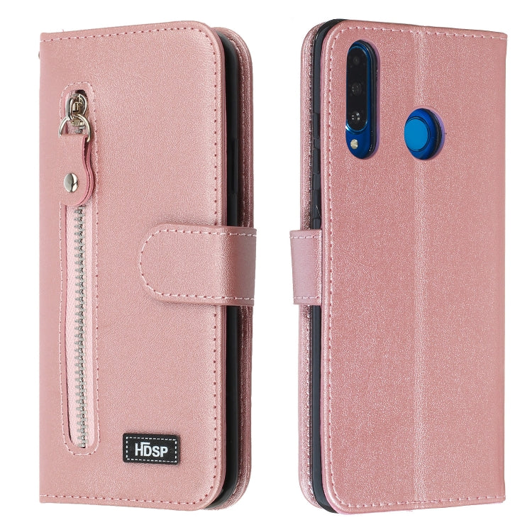 For Huawei P30 Lite / nova 4e Zipper Horizontal Flip Leather Case with Wallet & Holder & Card Slots