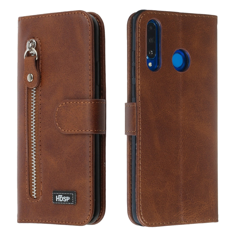 For Huawei P30 Lite / nova 4e Zipper Horizontal Flip Leather Case with Wallet & Holder & Card Slots