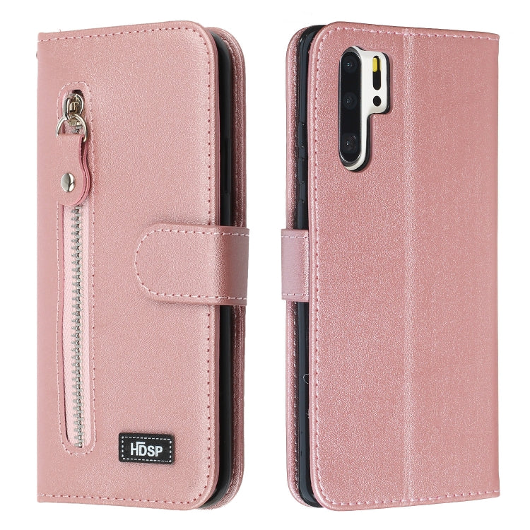 For Huawei P30 Pro Zipper Horizontal Flip Leather Case with Wallet & Holder & Card Slots