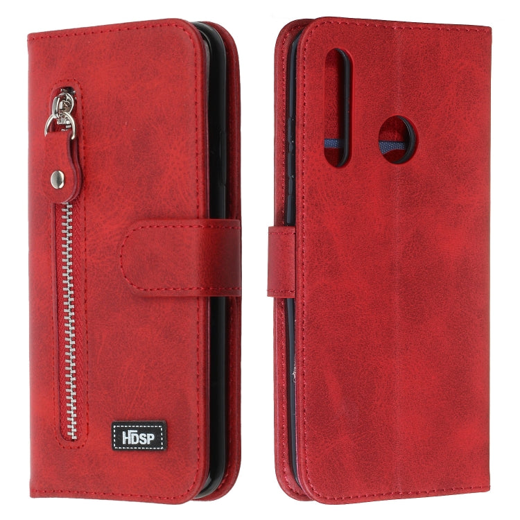 For Huawei P Smart+ (2019) Zipper Horizontal Flip Leather Case with Wallet & Holder & Card Slots