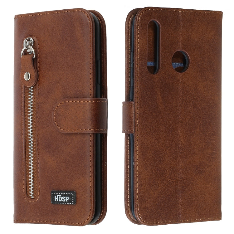 For Huawei P Smart Z Zipper Horizontal Flip Leather Case with Wallet & Holder & Card Slots