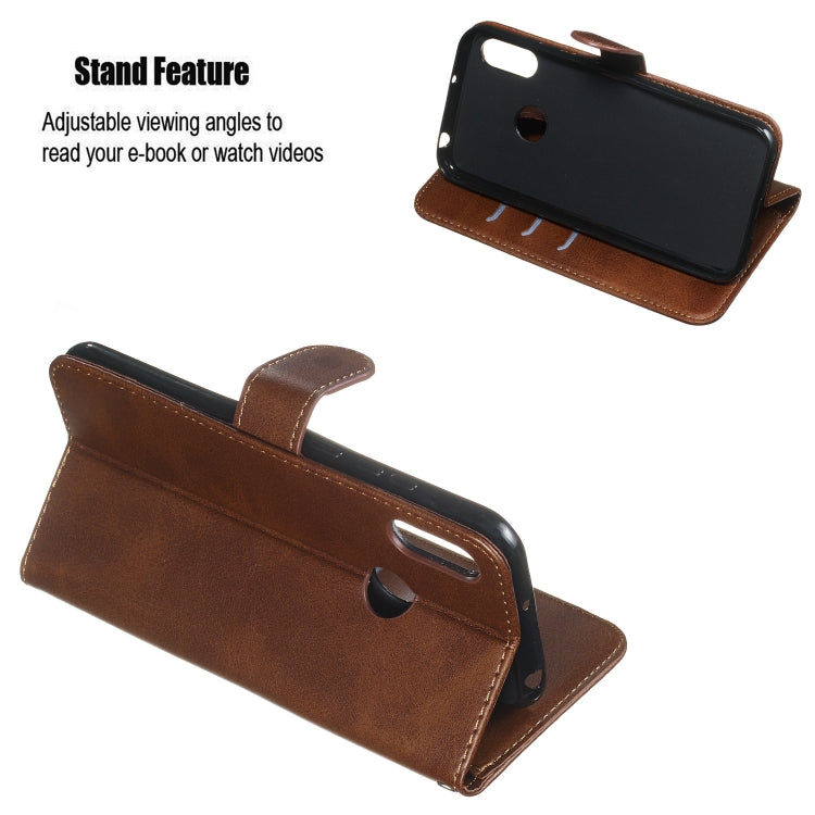 For Huawei Y7 (2019) Zipper Horizontal Flip Leather Case with Wallet & Holder & Card Slots